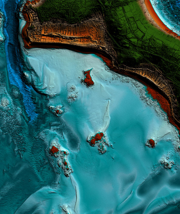 satellite image of coastline