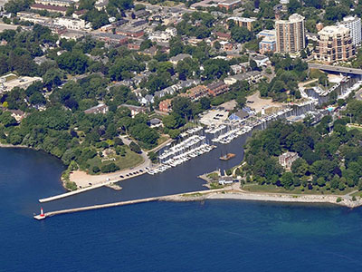 Aerial view of the Regional Municipality of Halton in Canada