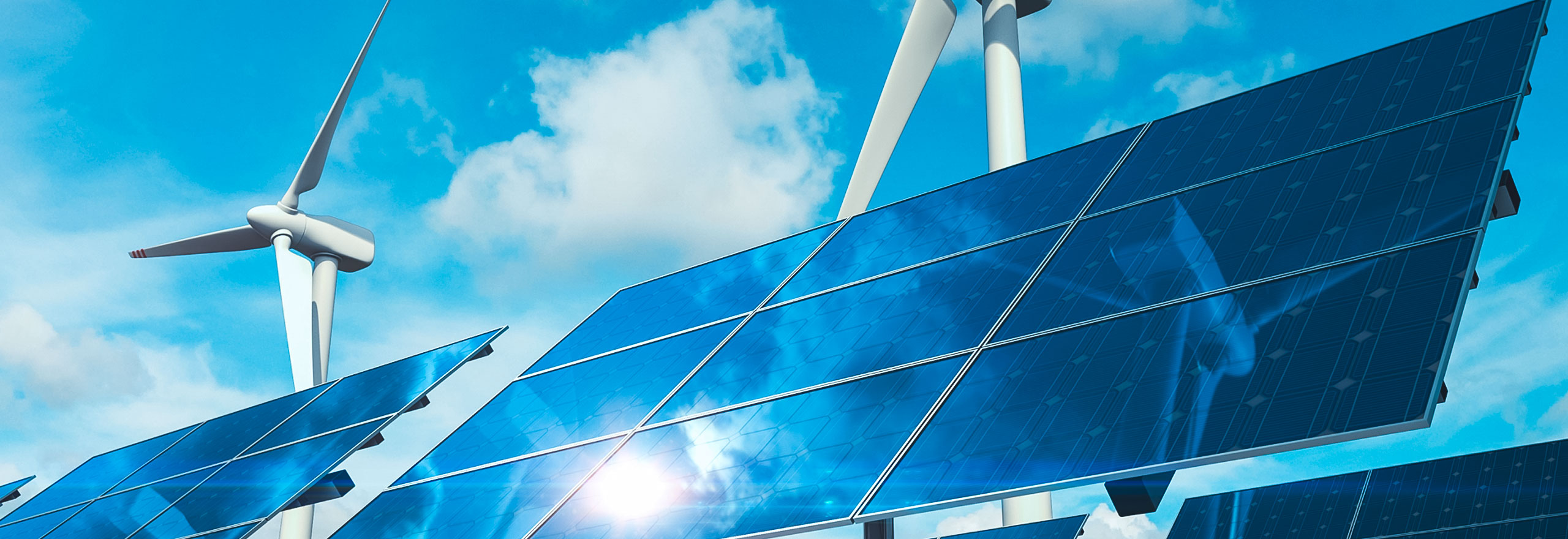 solar panels and windmills