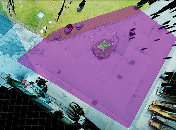 Captura de pantalla del software de vigilancia 3D