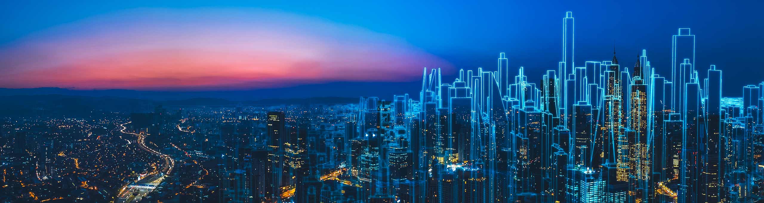 Digitalisierte Perspektive der Menschen in einer Smart City