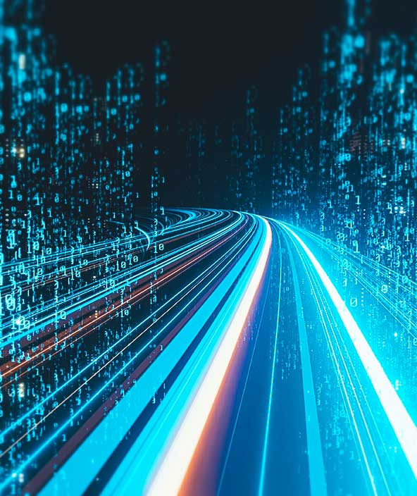 stylised depiction of digital data