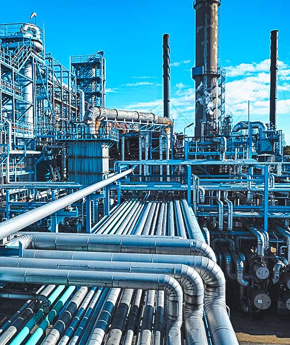 overall view of oil and gas installation