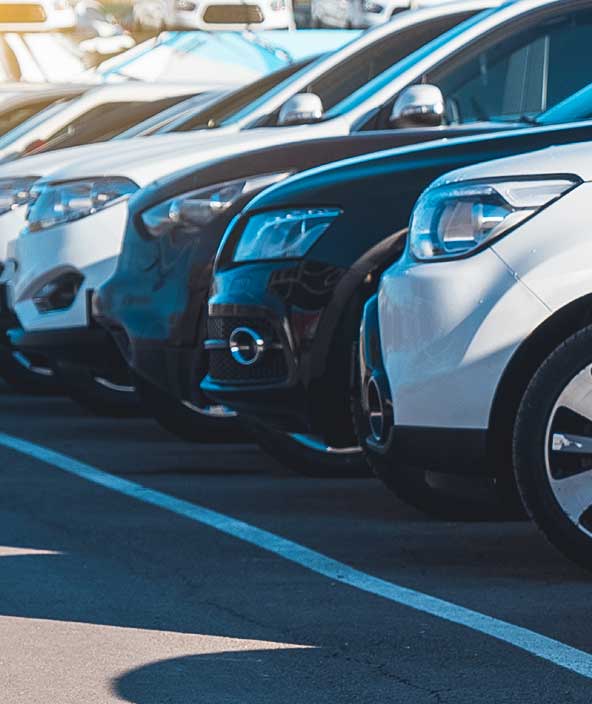 row of cars