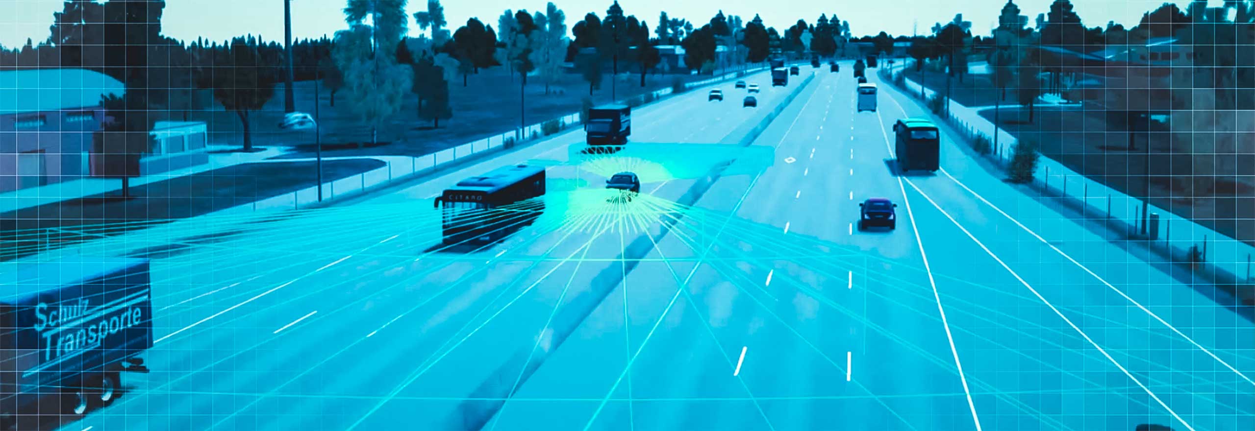Autonomous cars on a roadway