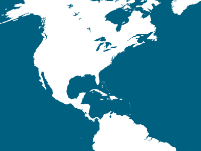 Mapa de la región de América