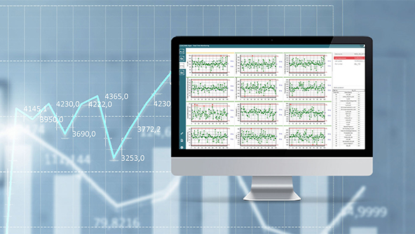 Q-DAS RTM software shown on monitor