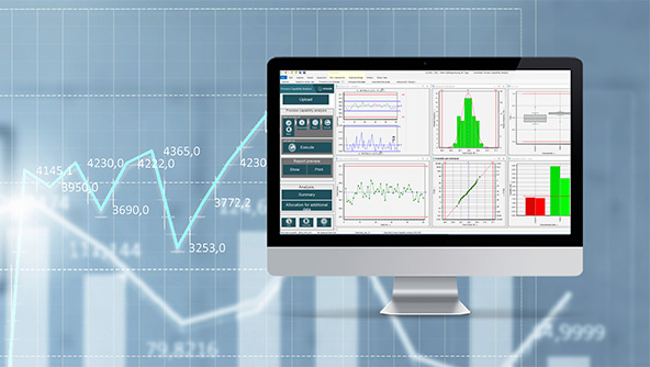 Software Fundamentos da Garantia de Qualidade  HxGN exibido no monitor