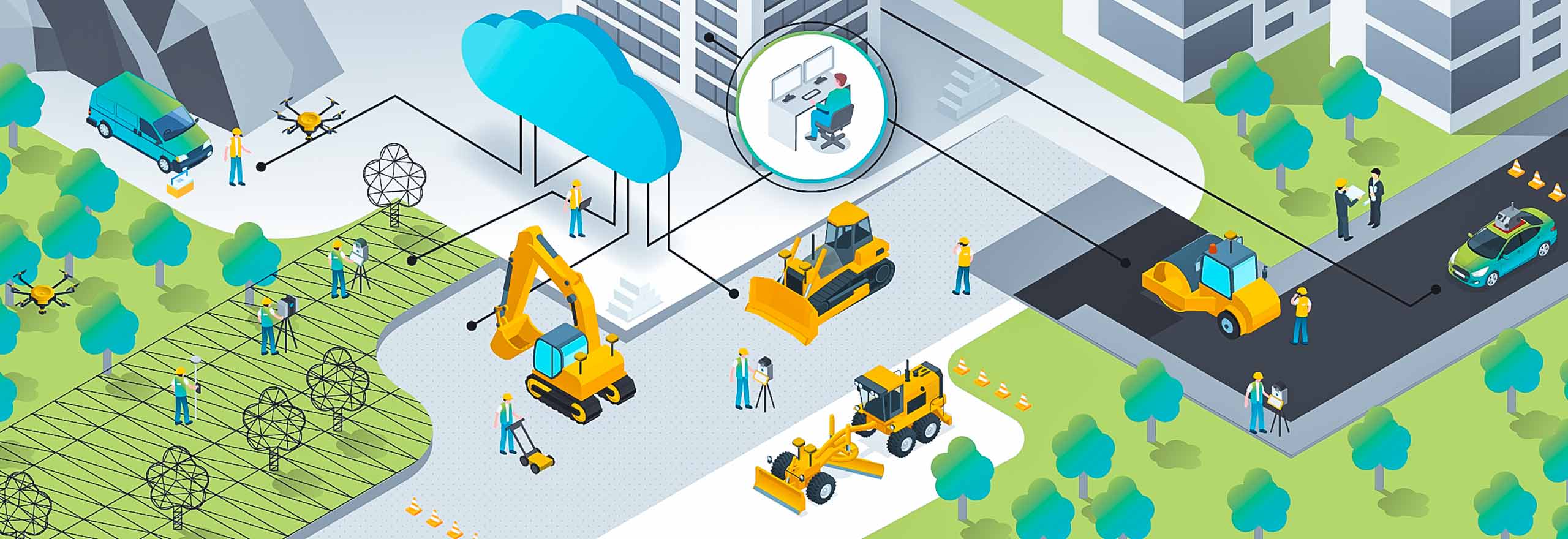 Gráfico de apresentação das soluções de construção pesada