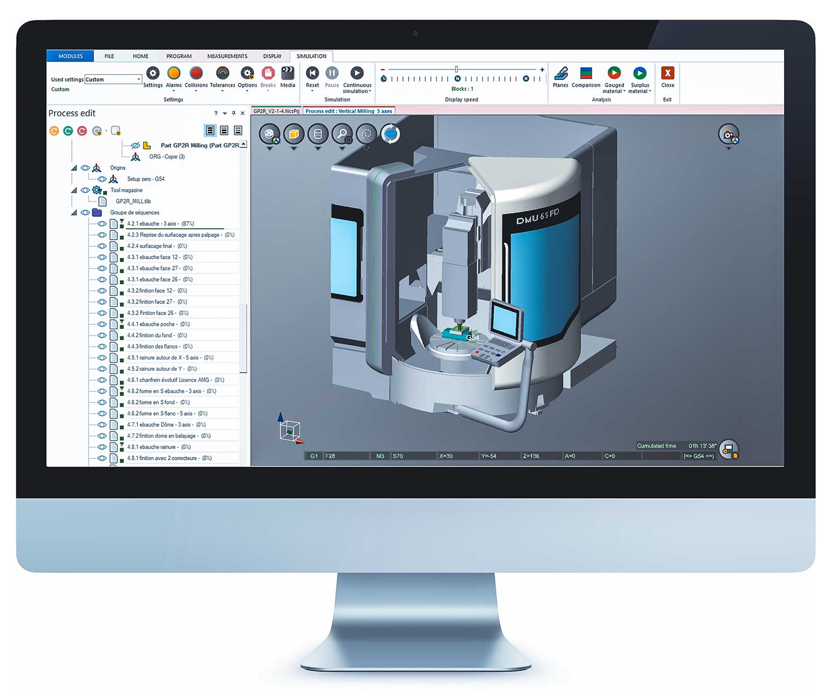CNCシミュレーションソフトウェアNCSIMULにおけるWORKNC CAD CAMプログラムの検証