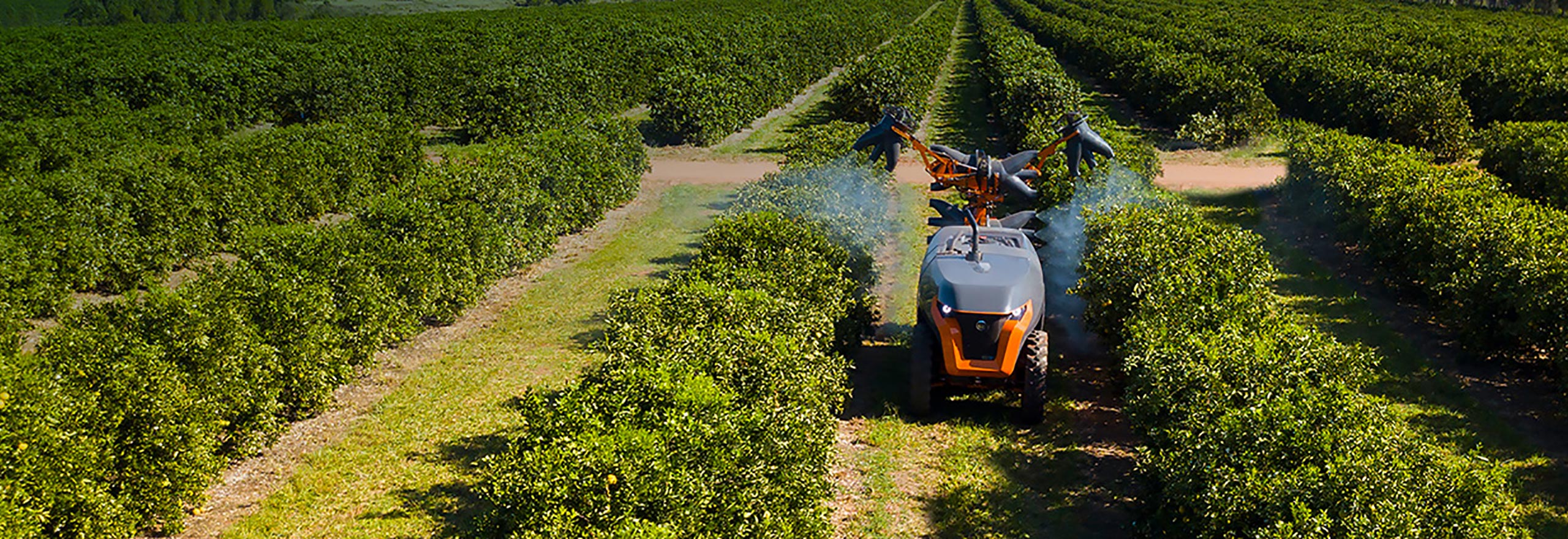 Farming implement in a field