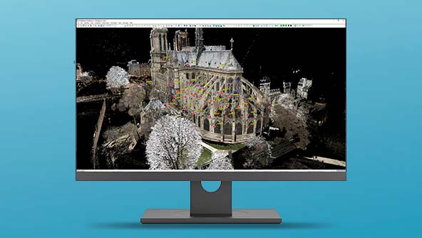 Leica Cyclone industry-leading office software to process, model and manage 3D point cloud data